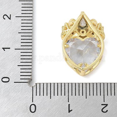 Латунные микро проложить кубического циркония бусы KK-K298-05G-02-1