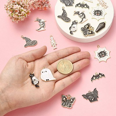 20шт 10 стиля подвески из сплава с эмалью ENAM-CJ0004-33-1