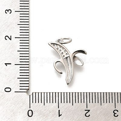 Латунные микропаве прозрачные подвески с фианитом KK-L225-004P-02-1