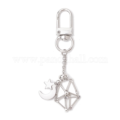 Латунный мешочек макраме пустой держатель для камня кулон украшение HJEW-JM03305-1