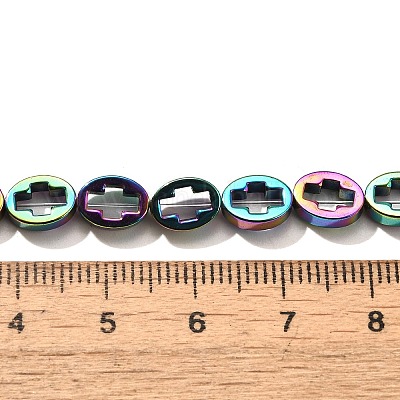 Гальванические нити из синтетических немагнитных гематитовых бусин G-L613-Z01-01B-1