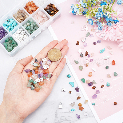 Бисер из натуральных и синтетических смешанных драгоценных камней G-AR0001-17-1