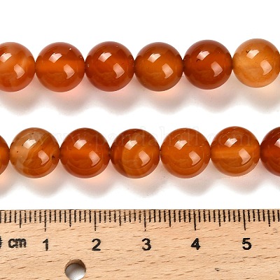 Окрашенные натуральный красный агат бисер пряди G-G203-10H-10mm-1