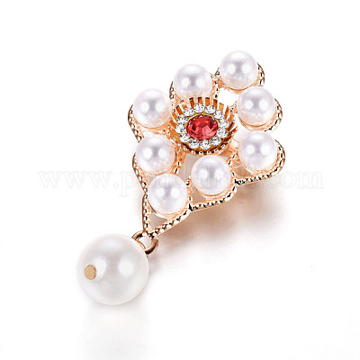 Железная стеклянная брошь со стразами JEWB-F011-02LG-1