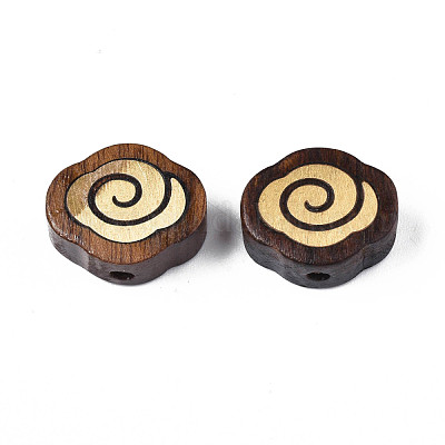 Натуральные деревянные неокрашенные бусины WOOD-N013-008-1