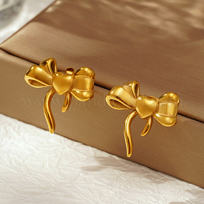 Стильные серьги-гвоздики в форме бабочек из нержавеющей стали 304 для повседневной носки JQ0167-1