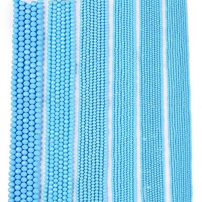 Непрозрачный сплошной цвет имитация нефрита стеклянные бусины пряди EGLA-A044-P8mm-D08-1