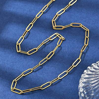 Цепочки-скрепки из нержавеющей стали 304 NJEW-H072-01G-1