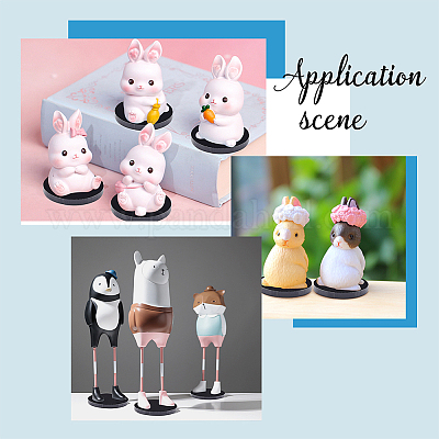 100 шт. 4 плоских круглых акриловых подставки для демонстрации фигурок KY-FG0001-07-1