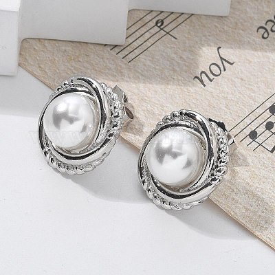 Латунь серьги EJEW-R016-18P-1