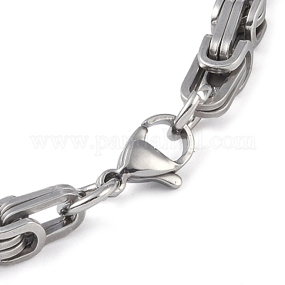 Устойчивые к потускнению идентификационные браслеты из нержавеющей стали 201 BJEW-F331-08P-1