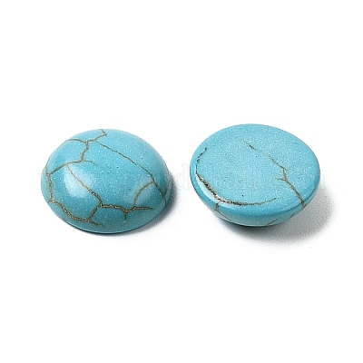 Синтетических бирюзовый кабошон&nbsp;G-P393-R64-12MM-1