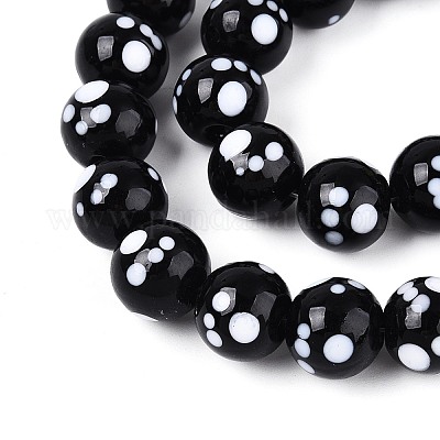 Бусы лэмпворк ручной работы LAMP-N028-21C-1