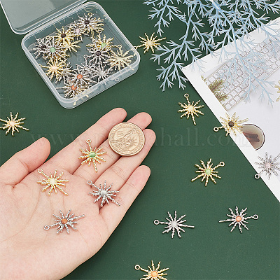 40 шт. 10 подвески из сплава кошачий глаз с покрытием на стойке FIND-GA0003-01-1