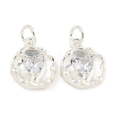 Покрытие стойки латунь микропаве прозрачные кубические циркониевые подвески KK-F089-04S-1