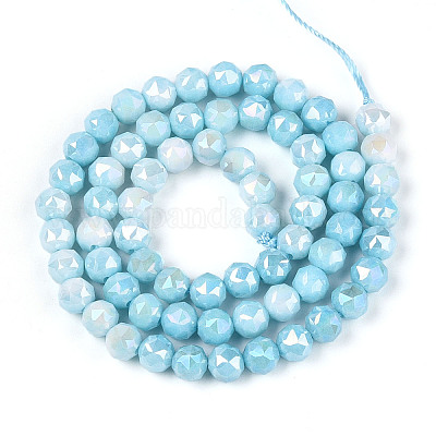 Антикоррозийные гальванические стеклянные бусины GLAA-N010-6mm-05-1