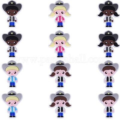 12 шт. 6 стильных экологически чистых силиконовых бусины для пищевых продуктов SIL-SZ0001-20-1