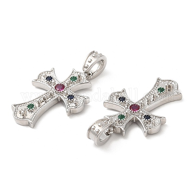 Латунные микро проложить кубического циркония подвески KK-M246-06P-1