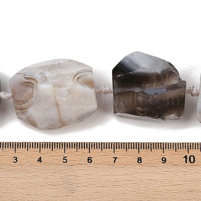 Нити необработанных грубых натуральных бусин из ботсванского агата G-S396-04A-1