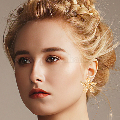 4 пара сережек-гвоздиков из сплава 4 стилей EJEW-AN0003-87-1