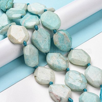 Природных амазонит бисер нитей G-P319-22-1