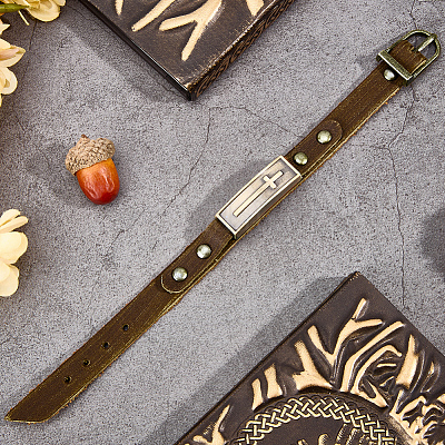 Регулируемые браслеты из воловьей кожи для женщин и мужчин BJEW-WH20012-09AB-1