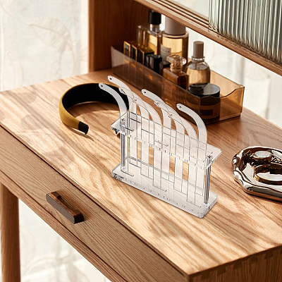 Прозрачные акриловые подставки-органайзеры для примерки серег EDIS-WH0030-35-1