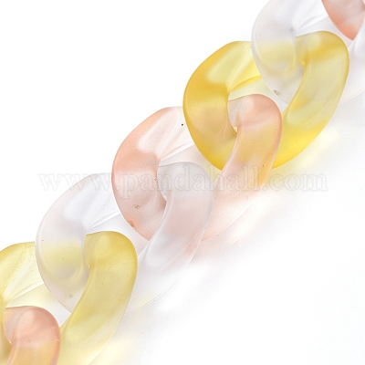 Прозрачная акриловая цепочка ручной работы AJEW-JB00543-04-1