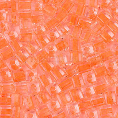 Прозрачные внутри цветные стеклянные бусины SEED-T007-11F-1