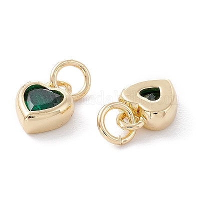 Кулоны с инкрустацией из латуни ZIRC-A019-13G-H-1