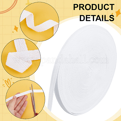 40м поликоттоновая лента с узором «елочка» OCOR-WH0003-076A-02-1