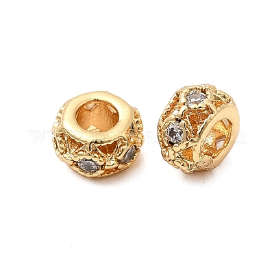 Латунные микропаве из прозрачного кубического циркония KK-F916-28G-1