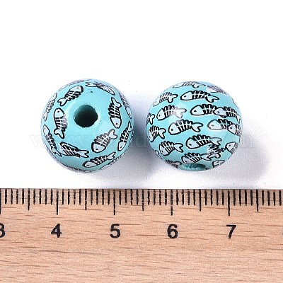 Печатные деревянные бусины WOOD-C017-01C-1