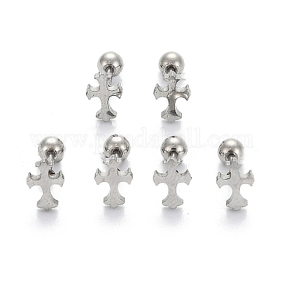 Серьги-штанги для хрящей из нержавеющей стали 201 EJEW-R147-31-1