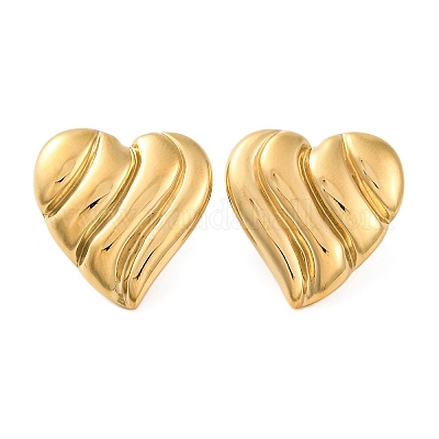 Серьги-гвоздики из нержавеющей стали 304 с ионным покрытием (IP) EJEW-G395-11G-1