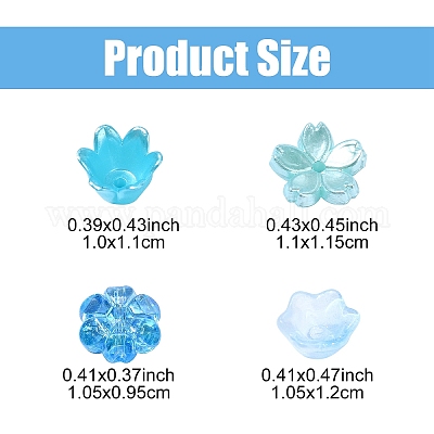 Набор для поиска ювелирных изделий своими руками из пластиковых и акриловых бусин в виде цветов DIY-YW0008-78A-1