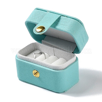 Прямоугольные коробки для хранения колец из искусственной кожи CON-K002-06C-1