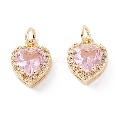 Латунные микро проложить кубического циркония подвески ZIRC-A019-14G-F-1