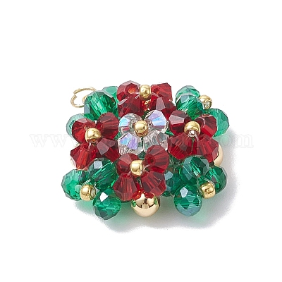 Подвески из стекла с имитацией австрийского хрусталя в форме биконуса PALLOY-MZ00945-02-1