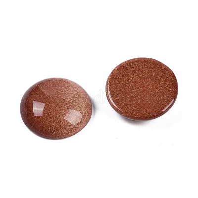 Синтетические голдстоуновские кабошоны G-T020-18mm-43-1