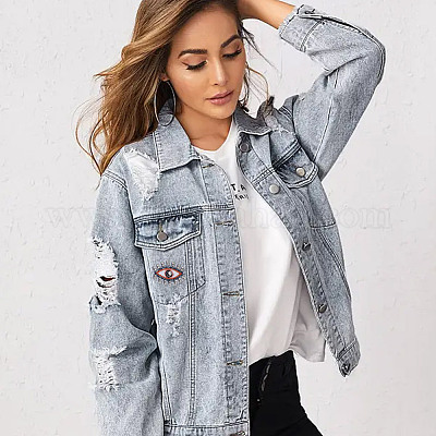 5 шт. ткань с вышитыми аппликациями от сглаза FIND-FG0003-07A-1