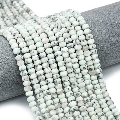 Природных кунжута яшмы бисер нитей G-P575-A52-6x4mm-1