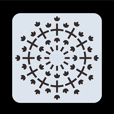 Цветочный узор экологически чистый ПЭТ пластиковый полый рисунок силуэт трафарет DRAW-PW0008-04T-1