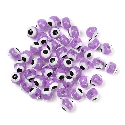 Светящиеся и печатные непрозрачные акриловые бусины LACR-G050-01D-1