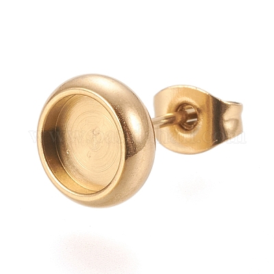 Ионное покрытие (ip) серьги-гвоздики из нержавеющей стали 304 STAS-K202-05B-G-1