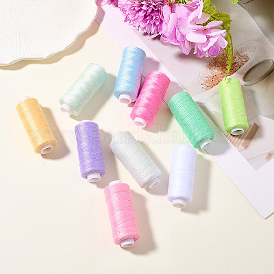 10 шт. нитки швейные полиэстеровые 10-х цветов SENE-CY0001-05E-1