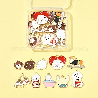 28шт 10 стиля подвески из сплава с эмалью ENAM-FS0003-09-1