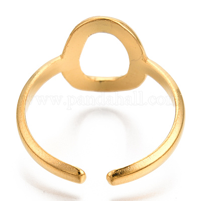 Ионное покрытие (ip) полые овальные манжетные кольца из нержавеющей стали 304 RJEW-N038-120LG-1