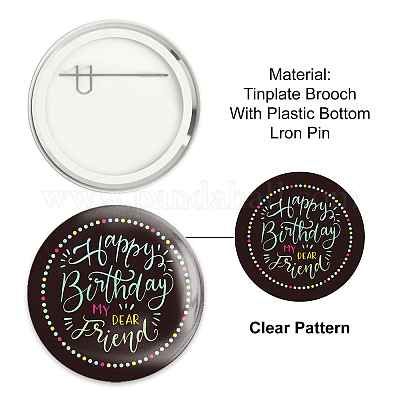 Брошь из белой жести JEWB-WH0012-029-1