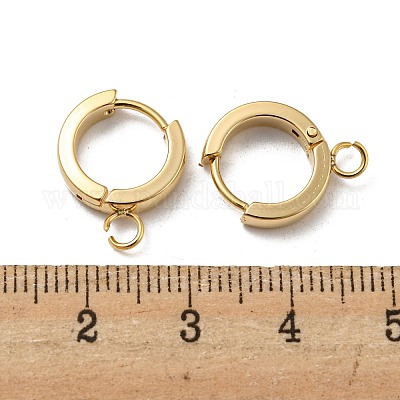 201 фурнитура для сережек-колец Huggie Hoop из нержавеющей стали STAS-A167-01M-G-1